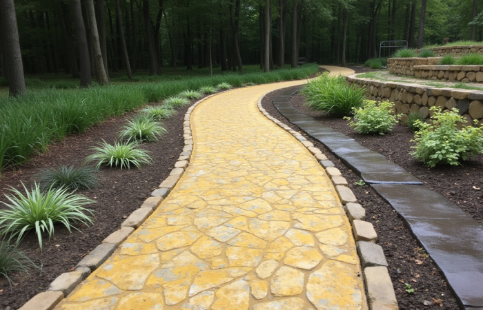 A path paved with natural stone