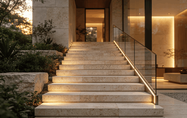 מדרגות מאבן טבעית